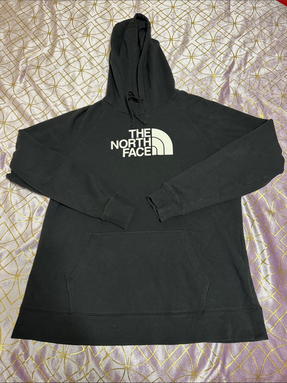 💥 WOMANS The North Face Black Hoodie with White Logo